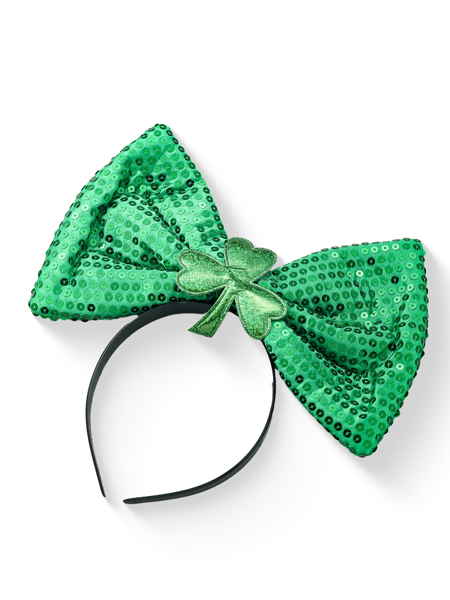 Way to Celebrate St. Patrick's Day Large Sequin Bow Headband, 1 Piece