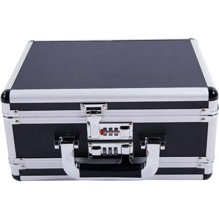 gt2-LC 301523cm Aluminum New Framed Locking Gun Pistol HandGun Lock Box Hard Storage Carry Case Black
