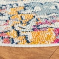 thumbnail image 3 of SAFAVIEH Madison Xanthia Abstract Area Rug, Light Blue/Orange, 6'7" x 6'7" Round, 3 of 7