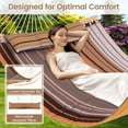 thumbnail image 4 of YYAo Patio Hammock Foldable Swing Chair Bed with Detachable Pillow-Brown, 4 of 11