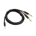 thumbnail image 2 of 3.5 mm para doble cable de divisor de audio de 1/4 pulgadas con cable de audio estereo de doble aislamiento de protección para la computadora del 100 cm, 2 of 8