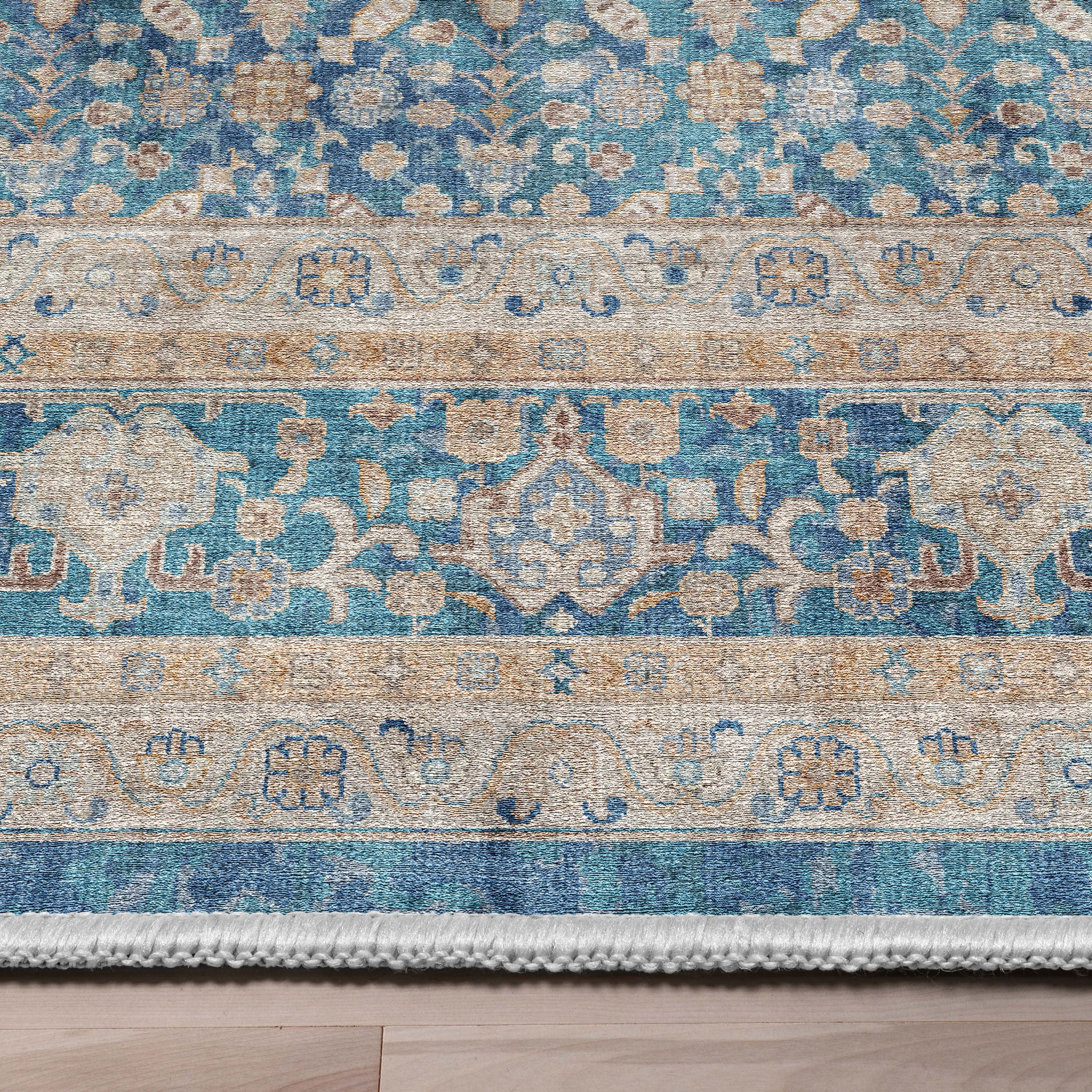 Well Woven Asha Lilith Vintage Oriental Blue 5'3" x 7'3" Area Rug