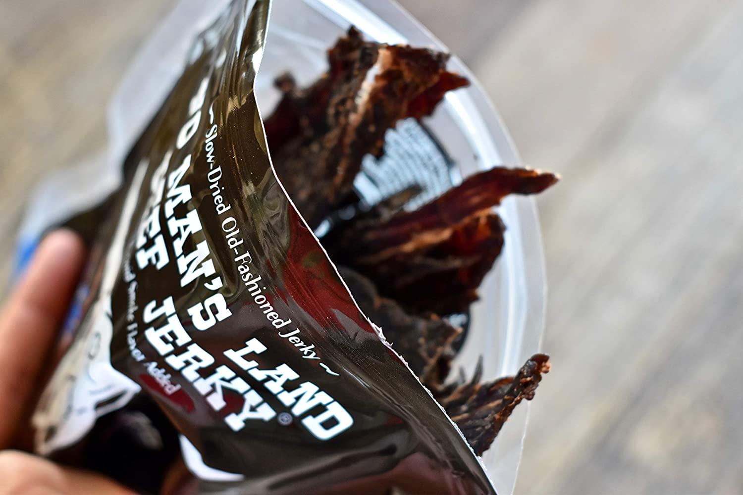 No Man's Land Mild Beef Jerky, 3.5 oz Resealable Bag – High Protein, Slow-Dried Classic Snack