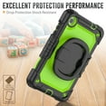 thumbnail image 4 of for Lenovo Tab M8 4th Gen Case 8 inch 2024/2023, 360 Rotating Shockproof Cover with Stand, Handle, Shoulder Strap, Lime Panel, 4 of 7