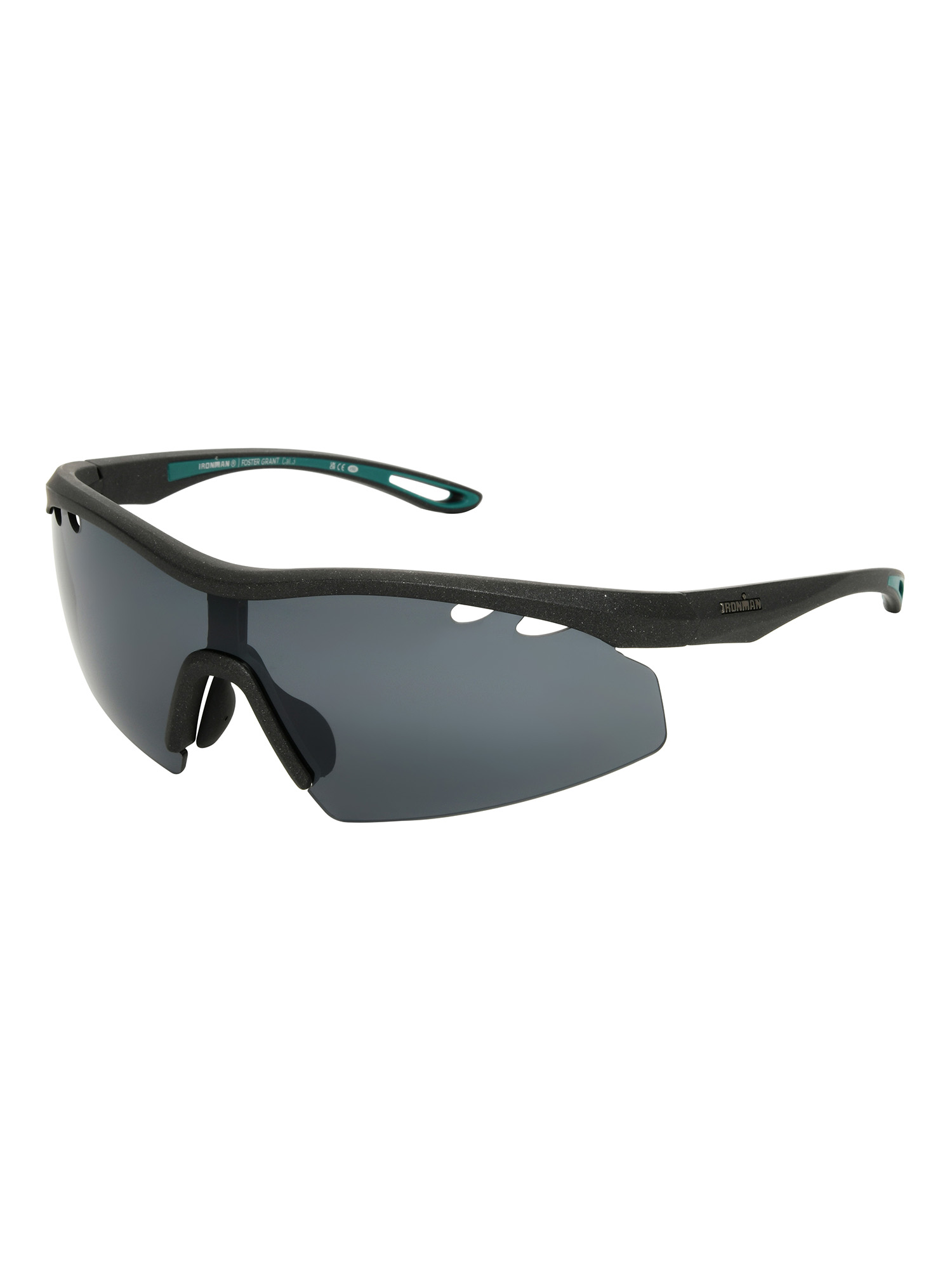 Foster Grant IRONMAN® Black Wrap-Around Men's Polarized Sunglasses