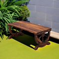 thumbnail image 2 of ZeloraGildan Wooden Garden Bench, Outdoor Rustic Wagon Wheel Bench with Armrest & Fir Construction for Garden Porch Backyard Patio Park,Rustic,39''L, 2 of 9