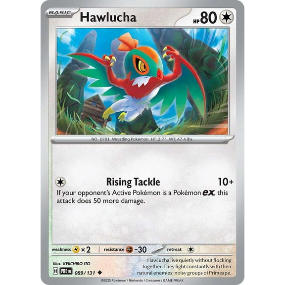 Pokemon Prismatic Evolutions Uncommon Hawlucha #89
