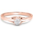 thumbnail image 5 of SuperJeweler Diamond Solitaire Promise Ring In Rose Gold For Women, 5 of 6