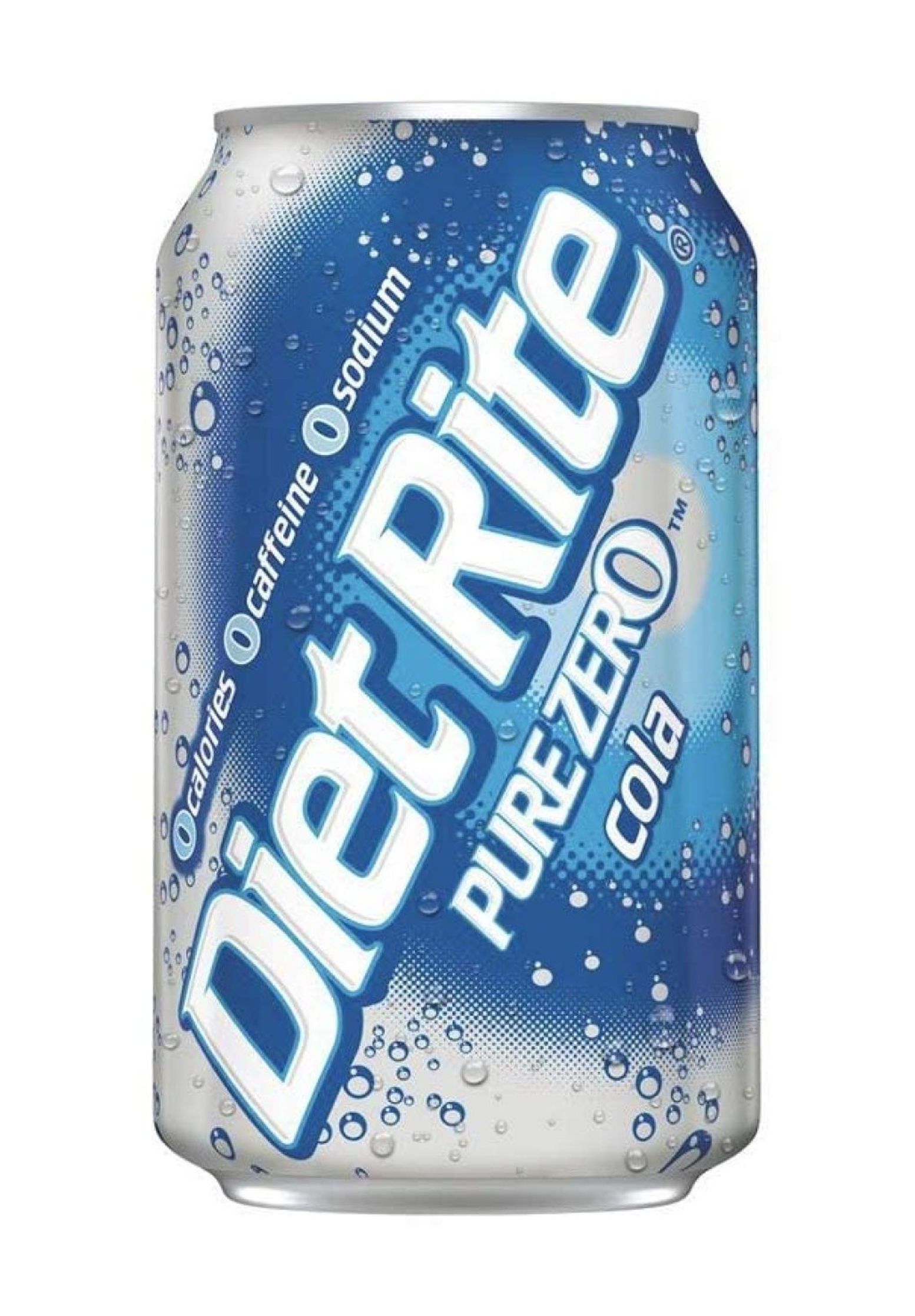Diet Rite Pure Zero Cola Original Soda Soft Drink Cans - 3 Cases (36 Count)