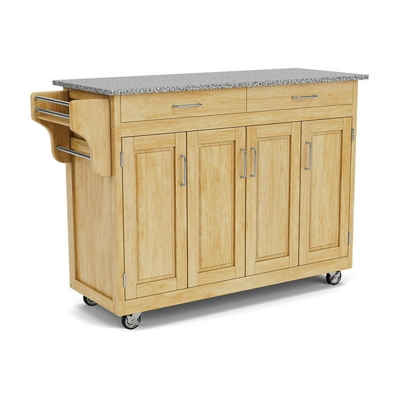 Homestyles Create-a-Cart Wood Rolling Kitchen Cart in Brown