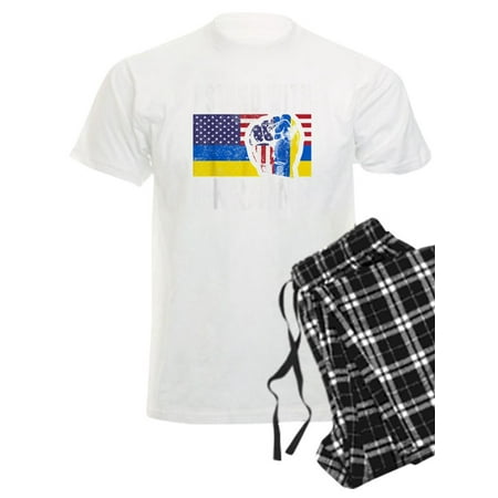 

CafePress - I Stand With Ukraine Flag American Flag Su Pajamas - Men s Light Pajamas