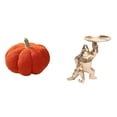 thumbnail image 1 of Cojín Decorativo Con Escultura De Peluche De Calabaza Y Bandeja Para Servir, Ideal Para Dormitorio, Sala De Estar, Sofá Y Estantería., 1 of 8