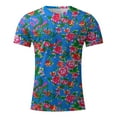 thumbnail image 4 of Ensemble de Complets pour Hommes à Imprimé Floral Moderne pour le Printemps et l'Automne avec Haut à Manches Longues à Col Rond et Bas Coordonnés Tenue Décontractée Élégante pour Hommes, 4 of 4