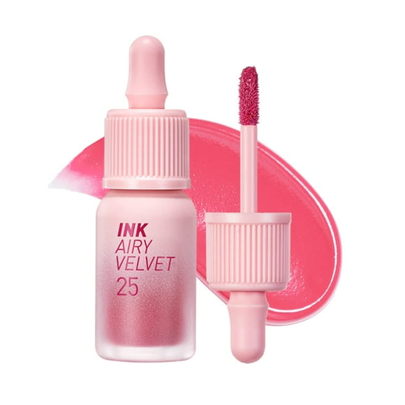Peripera Ink Airy Velvet Lip Tint High-Pigmentation Lightweight Soft Moisturizing Not Animal Tested (025 Zazzy Peach)