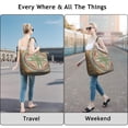 thumbnail image 3 of Bohemian Mala Art Duffel Indian Style Trippy Meditation Travel Tote, Abstract Geometric Pattern Weekender Bag for Zen Spiritual Energy, 3 of 5