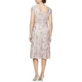 thumbnail image 2 of Alex Evenings by Alex Evenings Petite A-Line Round Neck Short Sleeve Lace Dress, Women's, 2 of 2