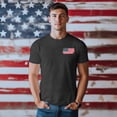 thumbnail image 3 of Havenx 4th Of July Shirts for Men Short Sleeve Crewneck Shirts American Flag Design T-Shirt 1776–2026 Patriotic Independence Day Top,Black M, 3 of 4
