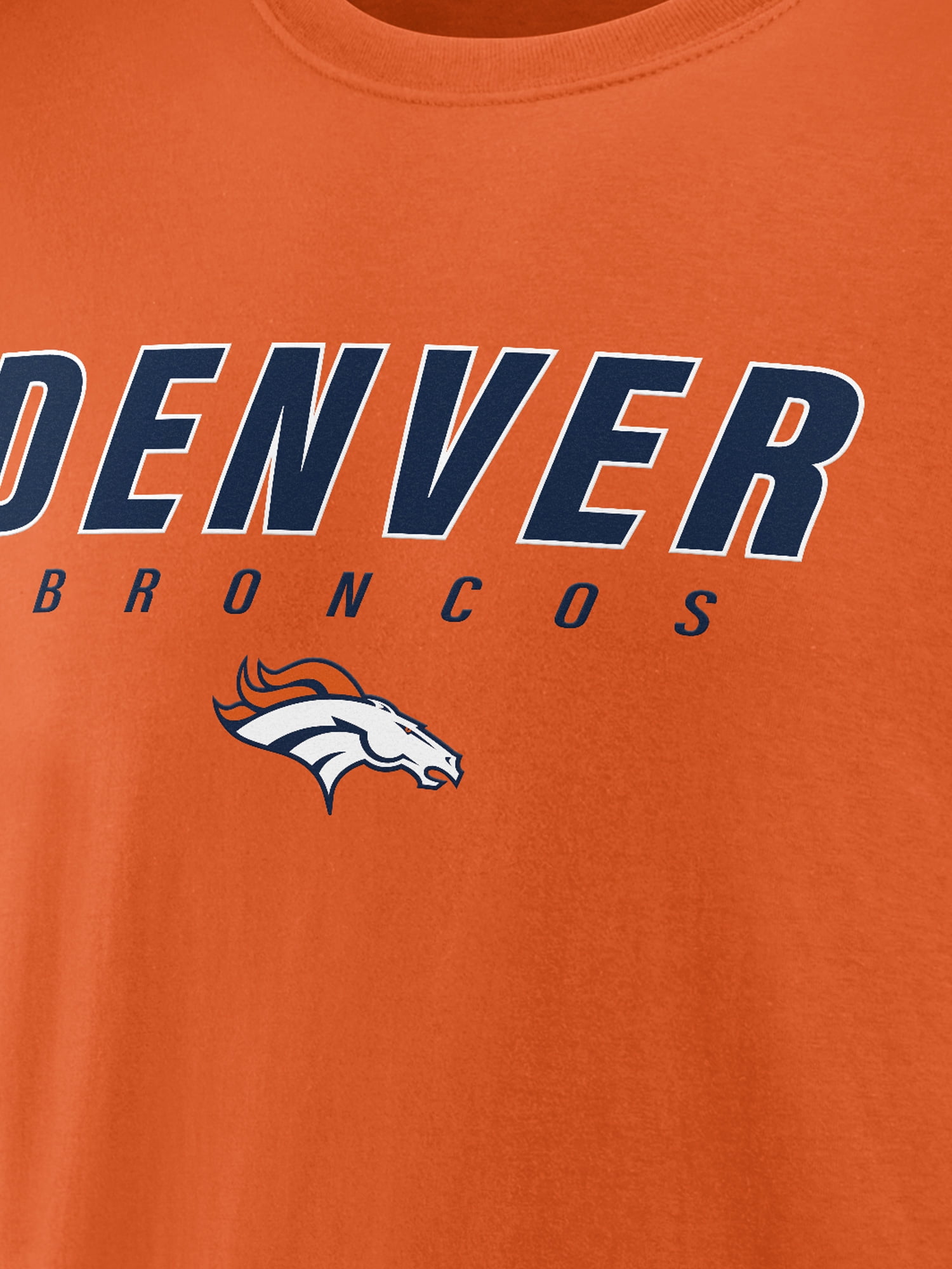 NFL Denver Broncos Men's Cotton Orange Short Sleeve T-Shirt