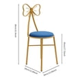 thumbnail image 2 of Modern Vanity Chair Stool, Dressing Table Desk Makeup Girl Chair w/Butterfly Bow Backrest, Side Table Seat for Girl Daughter Room Bedroom Living Room Home Commercial Salon Party Cafe, 2 of 24