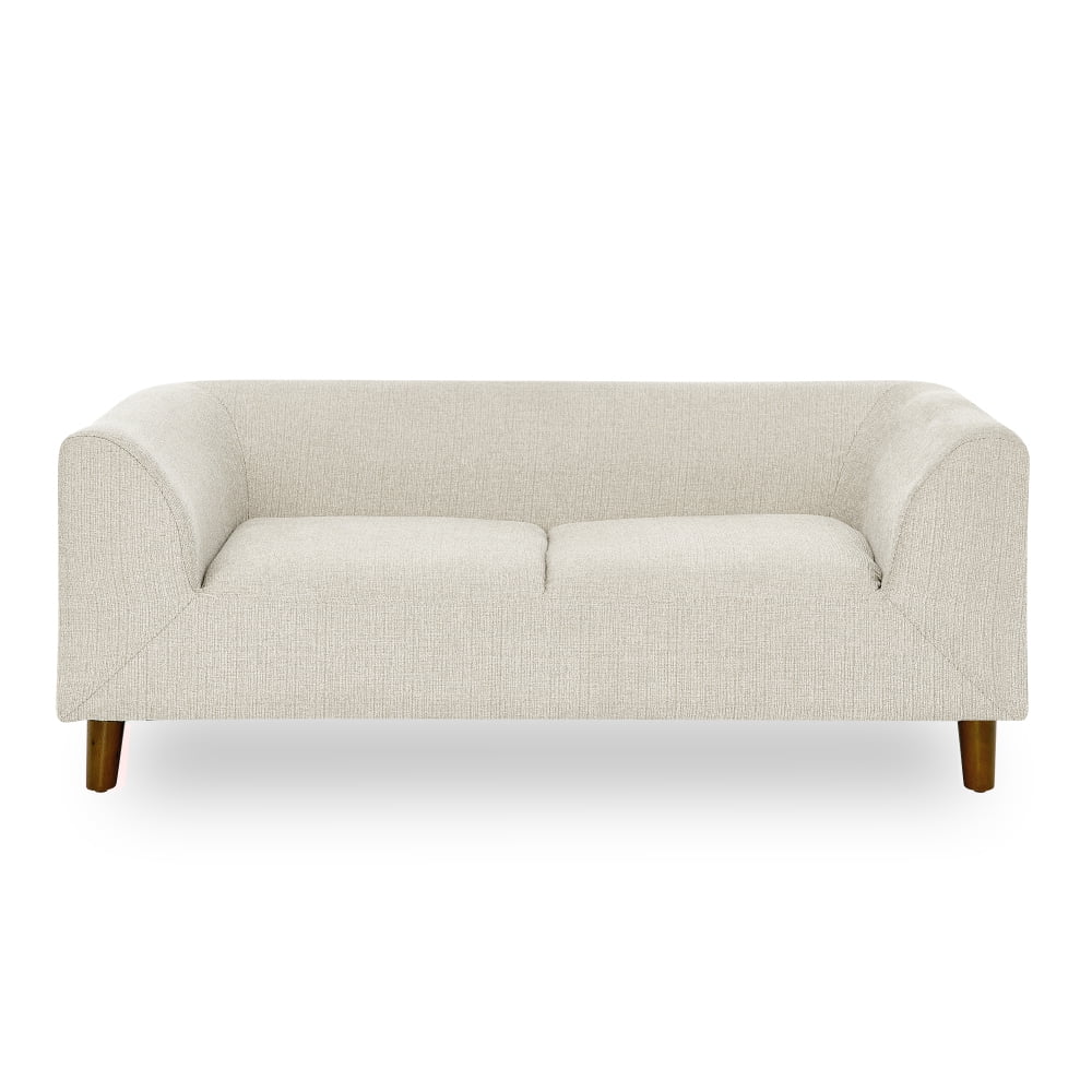 Hassch Upholstered Pet Sofa Bed for Medium & Large Dogs, Comfortable Pet Furniture with Soft Cushion, Backrest and Armrest, Short Legs Design, Beige Linen