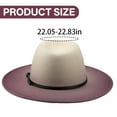 thumbnail image 2 of TELOLY Top Hat Fashionable Woolen Belt Gradient Felt Hat Hats for Women Autumn and Winter Large Brim Jazz Hats for Men and Women Cap,Purple, 2 of 4