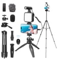 thumbnail image 1 of Kit de vlogs USKEYVISION para iPhone con trípode, luz y micrófono, 1 of 8