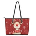 thumbnail image 3 of Binienty Christmas Elk Handbags for Women Red Cute Women'S Top-Handle Handbags Waterproof Zipper Tote Handbags for Ladies Girls Funny Christmas Gifts for Daughter, 3 of 5