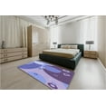 thumbnail image 5 of Ahgly Company Machine Washable Indoor Rectangle Transitional Slate Blue Area Rugs, 4' x 6', 5 of 7