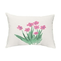 Simply Daisy, 14" x 20" Pretty Little Flower Pink Floral Decorative Outdoor Pillow