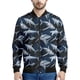 thumbnail image 4 of Chaqueta con estampado de tiburón divertido para hombre, con estampado 3D de animales, mangas largas, para primavera y otoño, chaquetas de gran tamaño con cremallera, abrigo, ropa de calle, 4 of 5