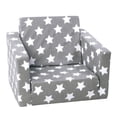 thumbnail image 1 of Delsit Toddler 2 in 1 Flip Open Kid Sized Lounge Chair, Grey & White Stars, 1 of 6
