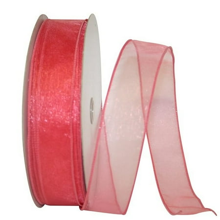UPC: 0840108865176 | JAM Paper Sheer Wired Ribbon  1 1/2 Inches x 50 Yards  Red  1/Pack