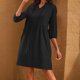 thumbnail image 5 of mfyjkho Vestidos para mujer, Vestido informal de verano con cuello en V y mangas 3/4 con bolsillos y lazo para mujer Vestidos festivos para mujer xl, 5 of 9