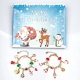 thumbnail image 2 of Conjunto de pulseras de calendario de cuenta regresiva de 24 días de Navidad, pulsera DIY creativa, tema de Festival para niñas pequeñas, adultos, principiantes, 2 of 4