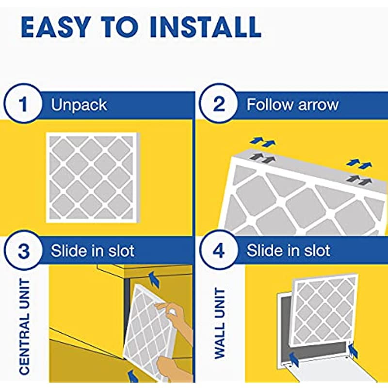 Buy Aerostar 16 1/2 x 21 1/2 x 1 MERV 8 Pleated Air Filter, AC Furnace