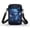 Mystic Blue Rose Galaxy, variant on HELLHERO Wolf with Shoulder Strap Crossbody Bags, Vintage Polyester for Daily Commute or Casual Outings
