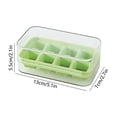 thumbnail image 3 of Partheme Ice Cube Tray with Lid and Bin - Ice Cube Trays for Freezer, Stackable Ice Bucket with Storage Container for Kitchen, RV, Cocktail, Coffee , Green, 3 of 6
