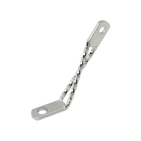 Alta Steel Bicycle Light Mount Bracket – Double Square Twisted, Chrome