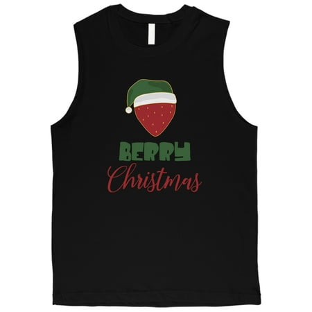 Berry Christmas Funny Mens Muscle Top X-mas Gift Idea