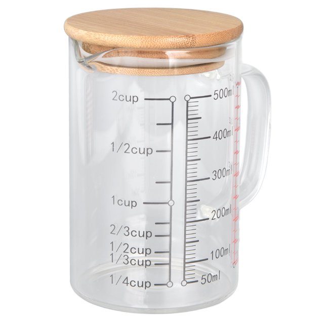 Glass Measuring Cup, Glass Coffee Measuring V Shaped Nozzle Glass Measuring Cups Measuring Cup Glass with Clear Scale for Water, Wine, Milk, Coffee, Alcohol