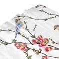 thumbnail image 3 of JOOCAR Bird Bathroom Curtains Cute Blue Birds On Tree Branch Green Leaves Red Sakura Flower Shower Curtains with Hooks 72x72 Inch, 3 of 7