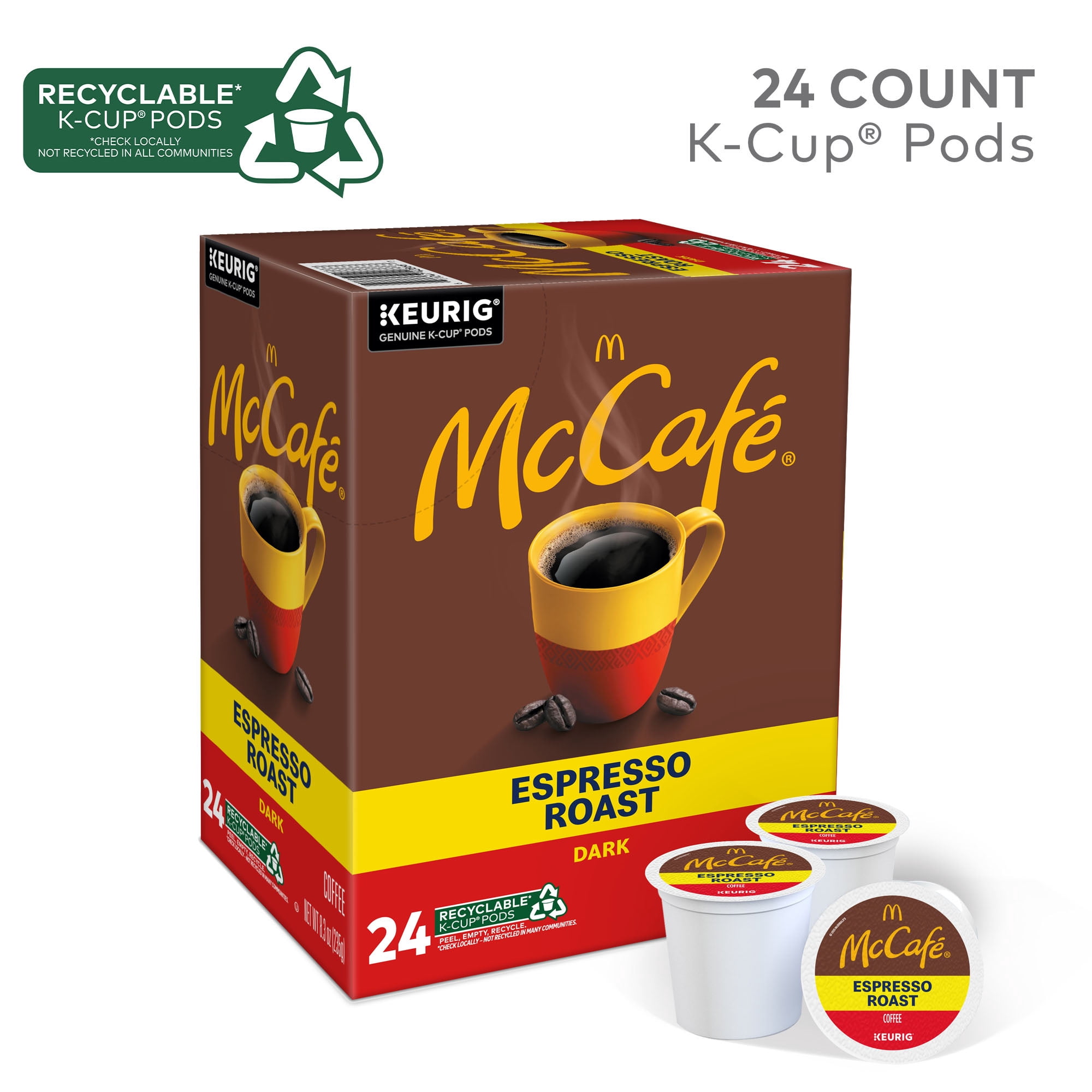 McCafe, Espresso Roast Coffee K-Cup Coffee Pods, 24 Count