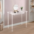 thumbnail image 3 of Acrylic Desk Small Clear Table with Drawer 29.53in Height  Table with 31.5*15.75in Spacious Tabletop Modern Floorstanding Desk for Bedroom Living Room, 3 of 15