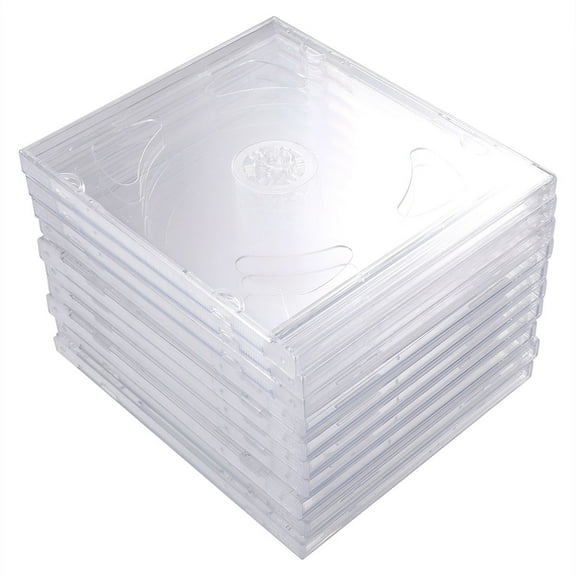 HEALEEP 10Pcs Portable Dvd Storage Bins For Cd Storage Holders Transparent Plastic Material Home Use