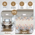 thumbnail image 5 of Spring Floral Window Privacy Film, Elegant Flowers Farmhouse Botanical Rustic Static Cling UV Sun Blocking Heat Control Window Tint Day and Night, Non-Adhesive One Way Privacy Cover 29.5''x78.7'', 5 of 7