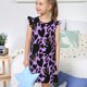thumbnail image 4 of Balery Cartoon Black Cats Camisón de princesa para niñas, pijama de algodón con mangas abullonadas, suave y bonito.-Medium, 4 of 6