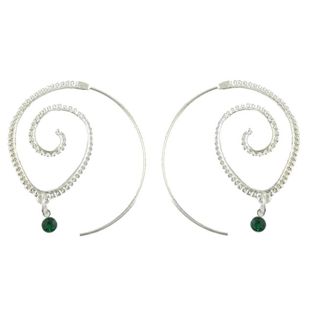 Pendientes de Aro Étnicos Vintage Zulema Pendientes de Tribales en Perforación Gitana India Plata1
