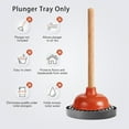 thumbnail image 3 of Tutuviw 2Pcs 7" Plunger Tray Black, Universal Toilet Plunger Holder, Plunger Catches Mat, Toilet Plunger Holder Only, Wicks Water from Plunger and Dries Quickly for Bathrooms - Black, 3 of 7