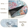 thumbnail image 4 of Sea Turtle Large Area Rugs 6x9 ft Watercolor Seaweed Fish Coral Seahorse Blue Letter Texture Washable Rug Non Slip Indoor Carpet Absorbent Floor Mat for Living Room Bedroom Dining Room, 4 of 9