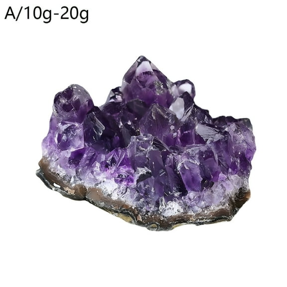 XIBUFE Natural Amethyst Cluster Stone,Purple Crystal Specimen for Home Desk Decoration,Unique Gift Idea for Crystal Lovers(10-20g)